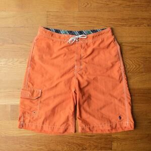 Vintage Polo Ralph Lauren‎ Swim Trunks Men's S Shorts Swimming Orange 90s Retro